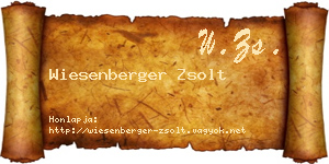 Wiesenberger Zsolt névjegykártya